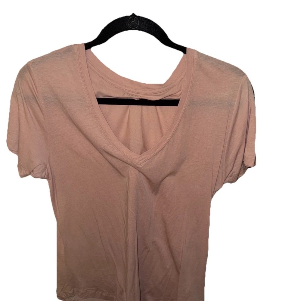 Z Supply Kasey Modal V Neck Tee Rosy Pink Women’s Medium